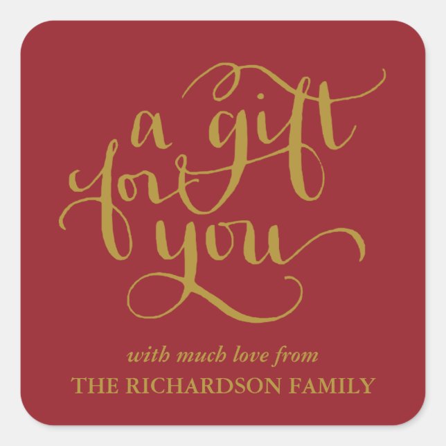 ELEGANT HANDSCHRIFTLICHE SCRIPT GIFT TAG STICKERS (Vorderseite)