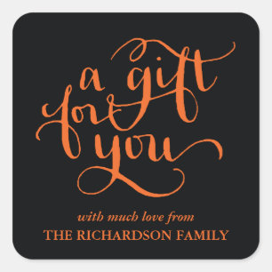 ELEGANT HANDSCHRIFTLICHE SCRIPT GIFT TAG STICKERS