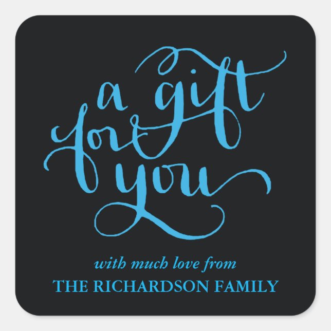 ELEGANT HANDSCHRIFTLICHE SCRIPT GIFT TAG STICKERS (Vorderseite)