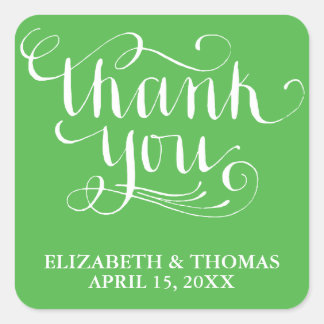 ELEGANT HANDSCHRIFTLICHE THANK YOU AUFKLEBER