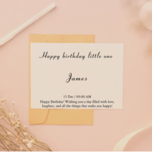 Elegant Happy Birthday Card Einladung