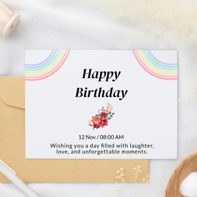 Elegant Happy Birthday Card Feiertagskarte (Elegant Happy Birthday Card)