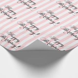 Elegant Happy Birthday Geschenkpapier