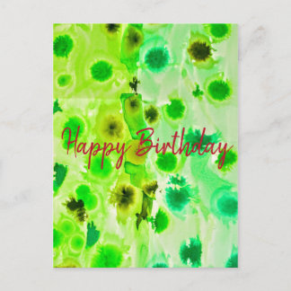 Elegant Happy Birthday Postkarte