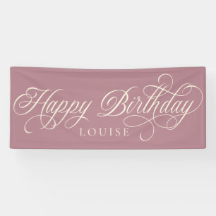 Elegant Happy Birthday Skript benutzerdefiniert Banner