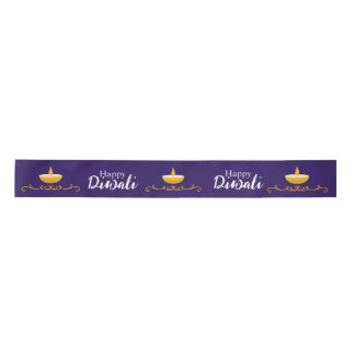 Elegant Happy Diwali Custom Satin Ribbon Satinband