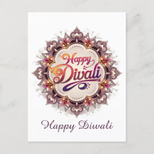 Elegant Happy Diwali Festival - Martha Argerich Pr Feiertagspostkarte