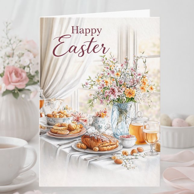 Elegant Happy Easter Card in Soft Pastels Karte (Von Creator hochgeladen)