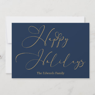 Elegant Happy Holidays Gold Typografie Feiertagskarte