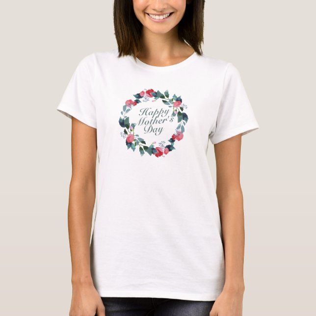 Elegant Happy Mother Day Floral Circle Top (Vorderseite)