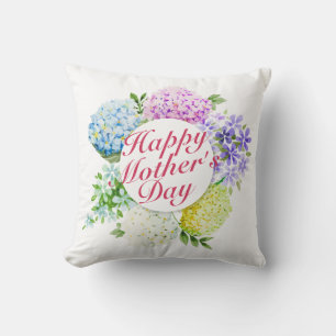 Elegant Happy Mother Day Floral Frame   Kissen