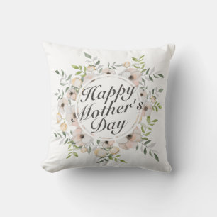 Elegant Happy Mother Day Floral Frame   Kissen
