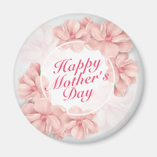 Elegant Happy Mother Day Floral Frame Magnet