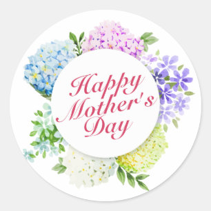 Elegant Happy Mother Day Floral Frame Sticker