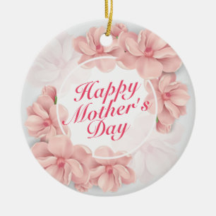 Elegant Happy Mother's Day Blumenrahmen Ornament