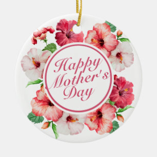 Elegant Happy Mother's Day Blumenrahmen Ornament