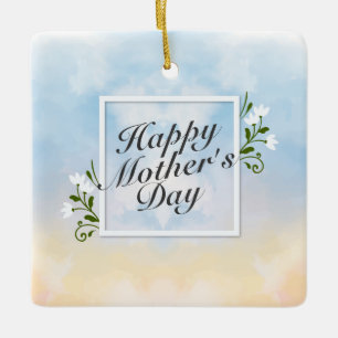 Elegant Happy Mother's Day Blumenrahmen Ornament
