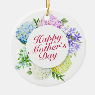Elegant Happy Mother's Day Blumenrahmen Ornament