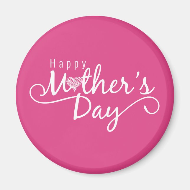 Elegant Happy Mother's Day Calligraphy | Magnet (Vorne)