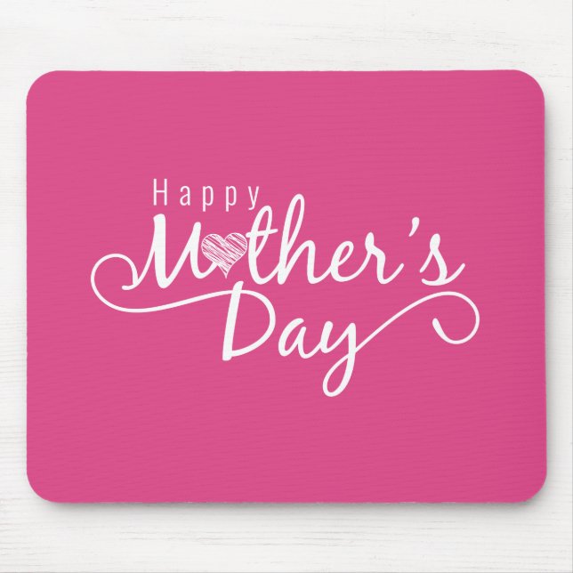 Elegant Happy Mother's Day Calligraphy | Mousepad (Vorne)
