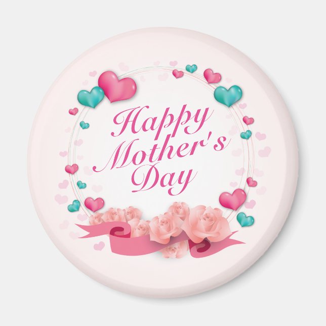 Elegant Happy Mother's Day Candy Hearts Magnet (Vorne)