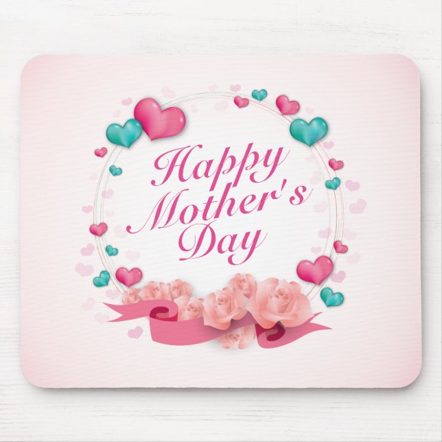Elegant Happy Mother's Day Candy Hearts Mousepad (Vorne)