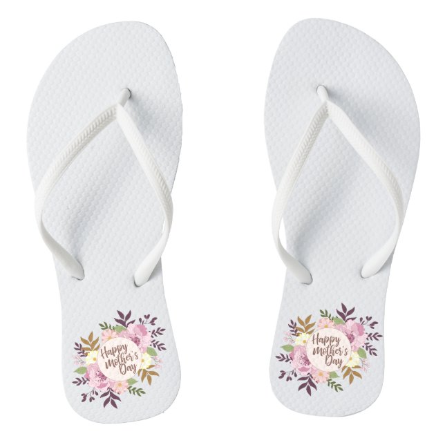 Elegant Happy Mother's Day Floral | Flip Flops (Fußbett)
