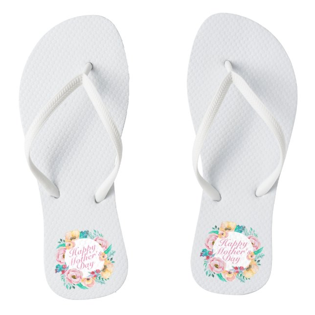 Elegant Happy Mother's Day Floral | Flip Flops (Fußbett)