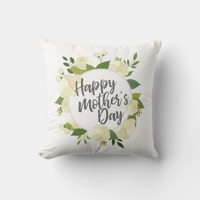 Elegant Happy Mother's Day Floral | Kissen (Vorderseite)