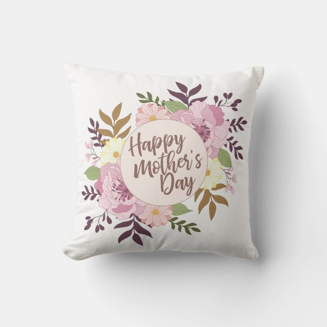 Elegant Happy Mother's Day Floral | Kissen (Vorderseite)