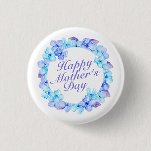 Elegant Happy Mother's Day Floral   Schaltfläche B Button