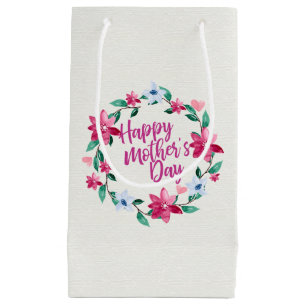 Elegant Happy Mother's Day Floral Wreath Geschenkt Kleine Geschenktüte