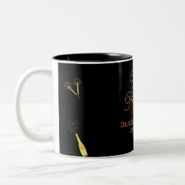 "Elegant Happy New Year Tasse" Zweifarbige Tasse