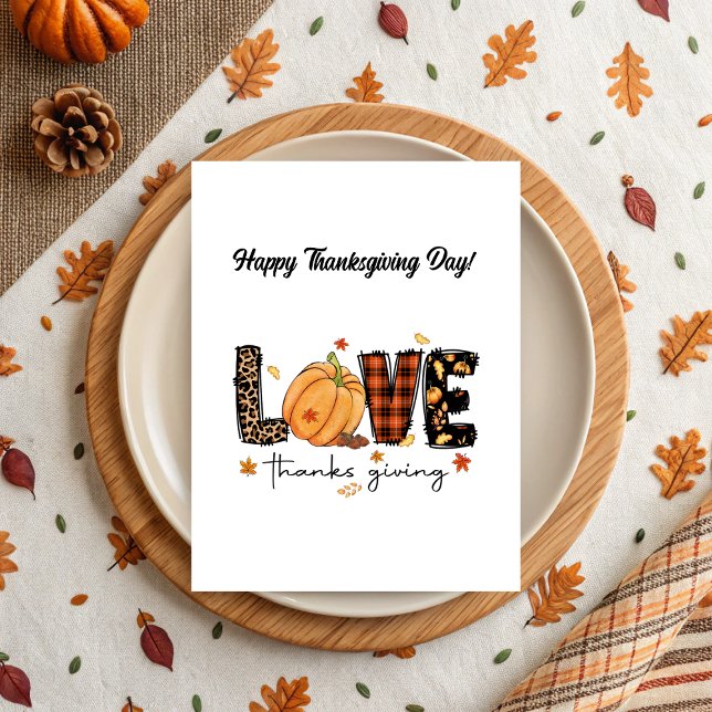 Elegant Happy Thanksgiving Day Postkarte (Elegant Happy Thanksgiving Day Postcard)