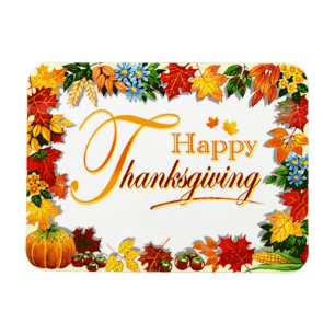 Elegant Happy Thanksgiving Grüße Magnet