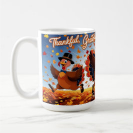 Elegant Happy Thanksgiving Türkei Kaffeetasse