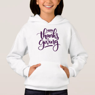 Elegant Happy Thanksgiving Typografie Hoodie