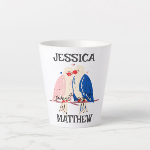 Elegant Happy Valentines Day Sweet Couple Name Milchtasse