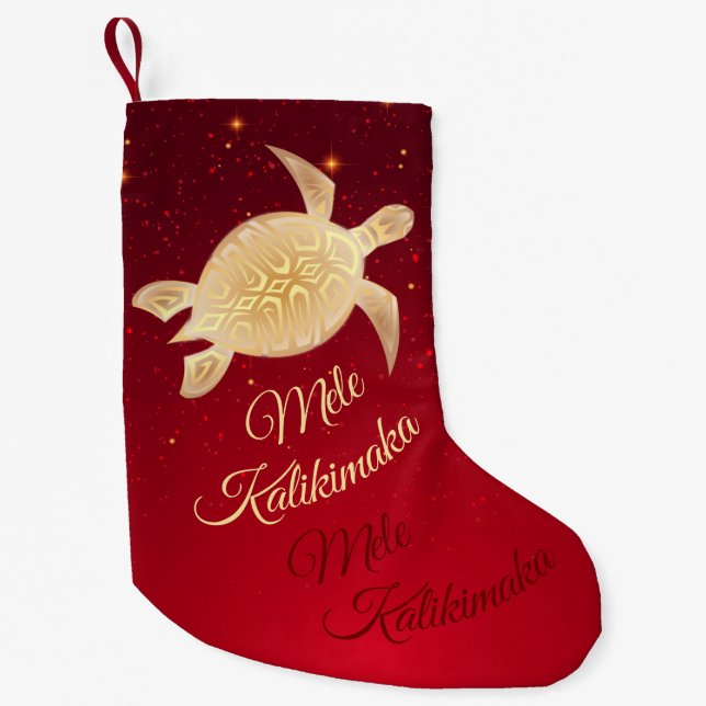 Elegant Hawaiian Weihnachten Kleiner Weihnachtsstrumpf (Vorderseite)