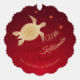 Elegant Hawaiian Weihnachten Ornament Karte