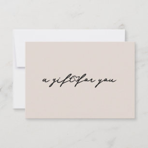 Elegant Heart Beauty-Geschenkgutschein Beige Karte