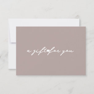 Elegant Heart Beauty-Geschenkgutschein-Blush-Karte Einladung