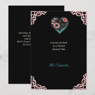 Elegant Heart Brautparty-Einladung Einladung