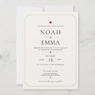 Elegant Heart Hochzeit Einladung