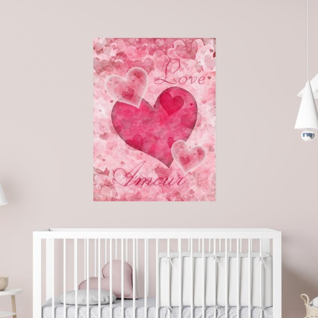 Elegant Hearts Poster (Kinderzimmer 2)