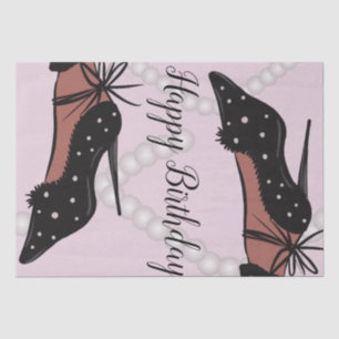 Elegant Heel Beauty Fashionista Birthday Pink Seidenpapier