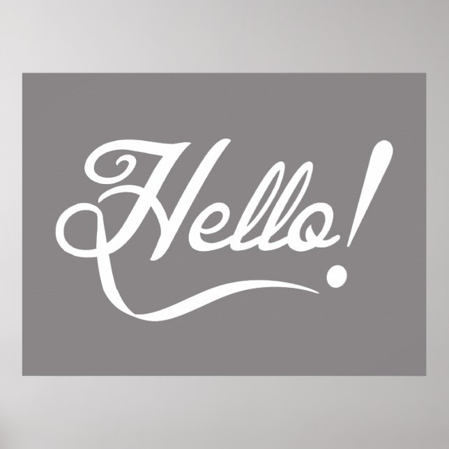 Elegant Hello Poster (Vorne)