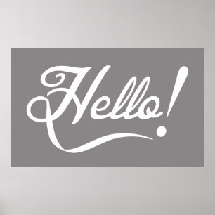 Elegant Hello Poster