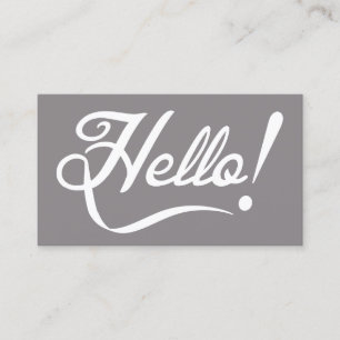 Elegant Hello Visitenkarte