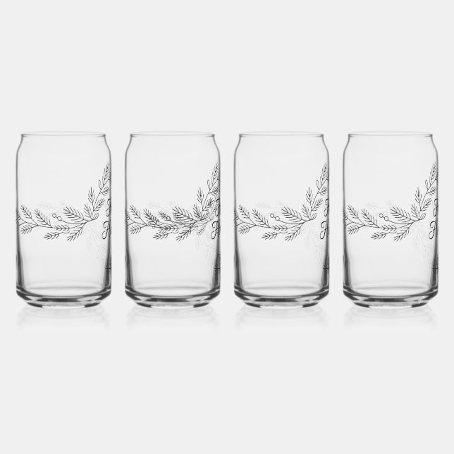 Elegant Holiday Cheer Dosenglas (Vorderseite)